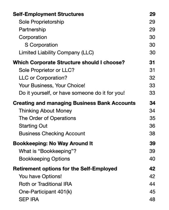 Freelance Finance 101 Table of Contents